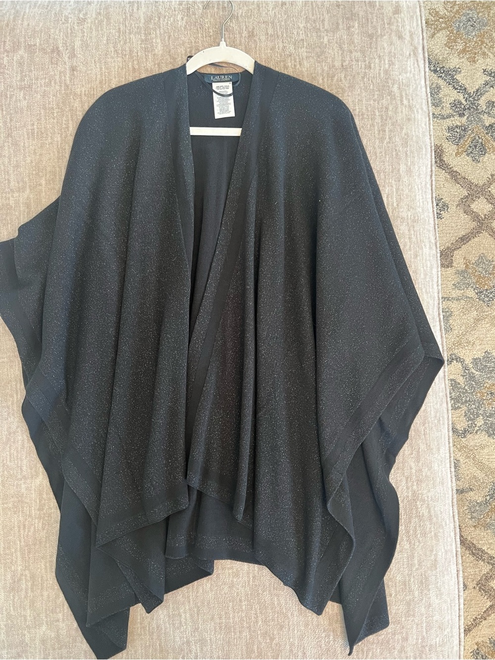 Lauren Ralph Lauren Black Sparkle Shawl